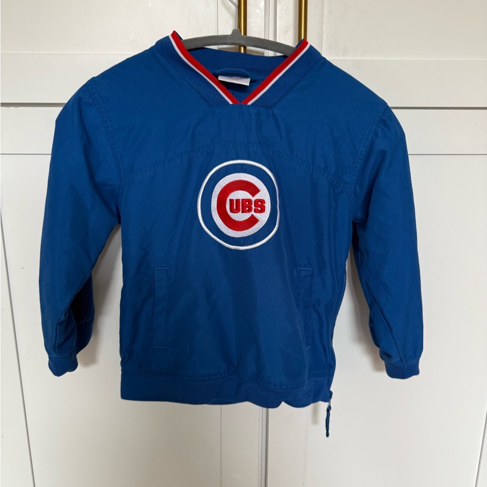Cubs Kids Blue Long Sleeve pullover windbreaker sz6